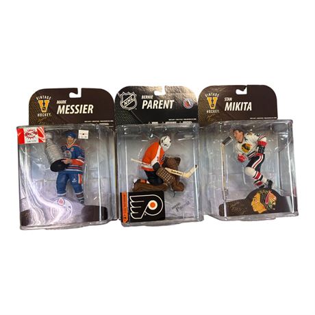 3 McFarlane Hockey Figures, In Original Blister Packs