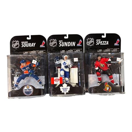 3 McFarlane Hockey Action Figures, In Original Blister Packs
