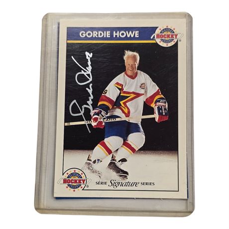 Gordie Howe Signature Series Hockey Signed Card, With Coa