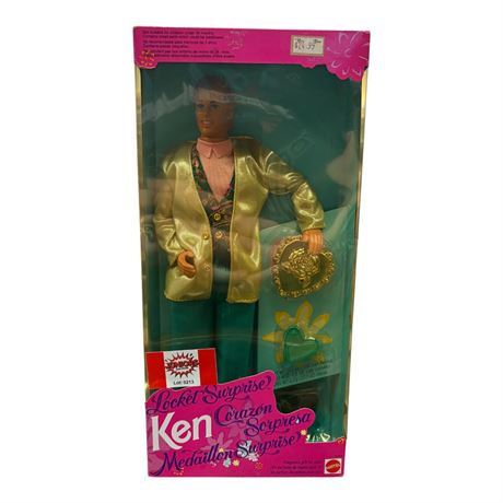 1993 Mattel Locket Surprise Ken Barbie, In Original Box