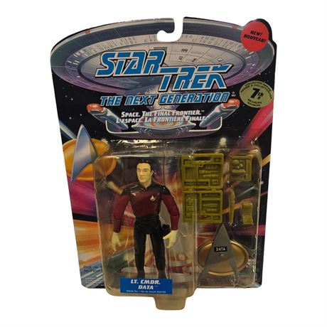 1993 Rare Playmates Star Trek Redemption Red Lt. Commander Data Action Figure
