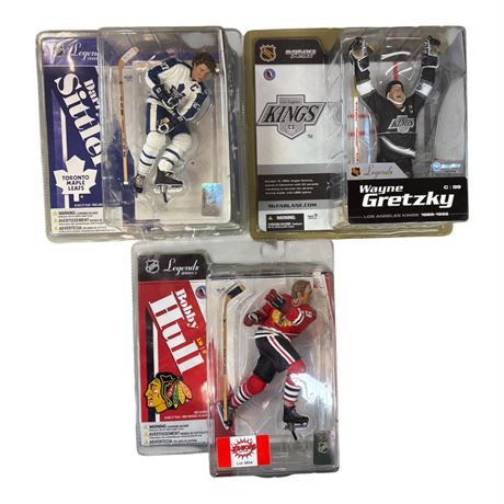 3 McFarlane Hockey Action Figures, In Original Blister Packs