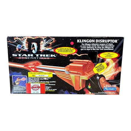 1994 Playmates Star Trek Generations Klingon Disruptor, In Original Box
