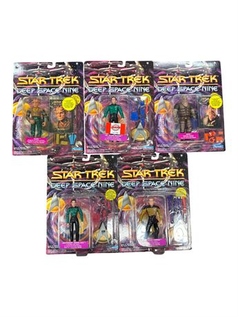 5 Playmates Star Trek Action Figures, In Original Blister Packs