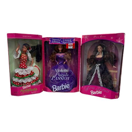 3 Vintage Mattel Barbies, In Original Boxes