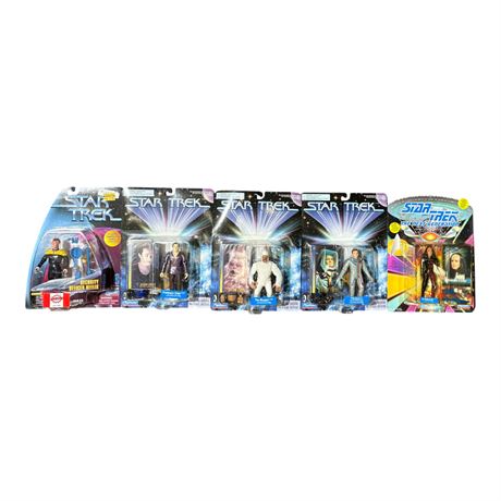 5 Playmates Star Trek Action Figures, In Original Blister Packs