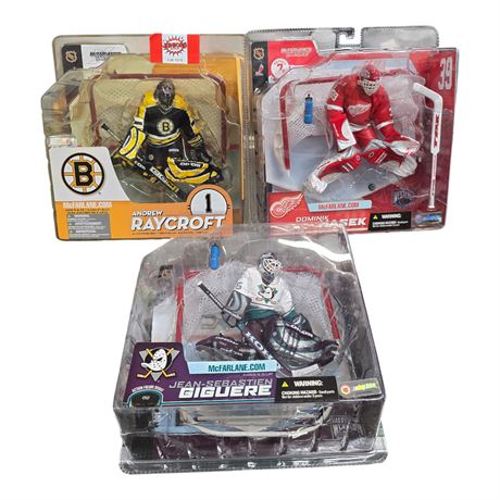 3 McFarlane Hockey Figures, In Original Blister Packs