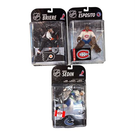 3 McFarlane Hockey Action Figures, In Original Blister Packs
