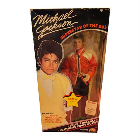 1984 Ljn Michael Jackson Superstar Of The 80's Doll, In Original Box