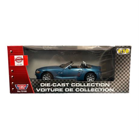 Motor Max 1:18 Die Cast Metal BMW Z4, In Original Box
