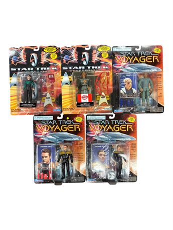 5 Playmates Star Trek Action Figures, In Original Blister Packs