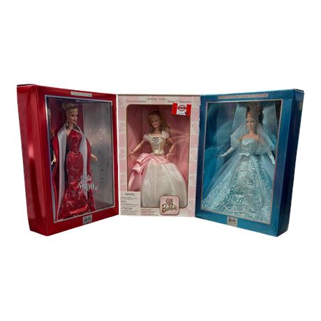 3 Vintage Mattel Barbies, In Original Boxes