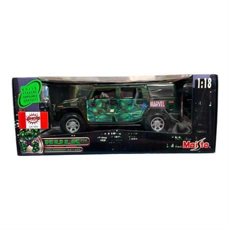Maisto 1:18 Die Cast Metal Hulk 2003 Hummer H2 SUV, In Original Box