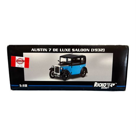 Ricko Ricko 1:18 Die Cast Metal Austin 7 De Luxe Saloon 1932, In Original Box