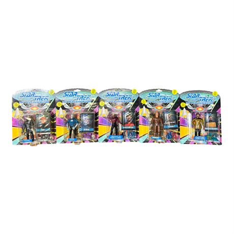 5 Playmates Star Trek Action Figures, In Original Blister Packs