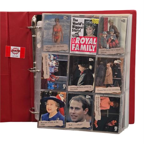 Binder full of assorted trading cards