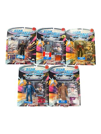 5 Playmates Star Trek Action Figures, In Original Blister Packs