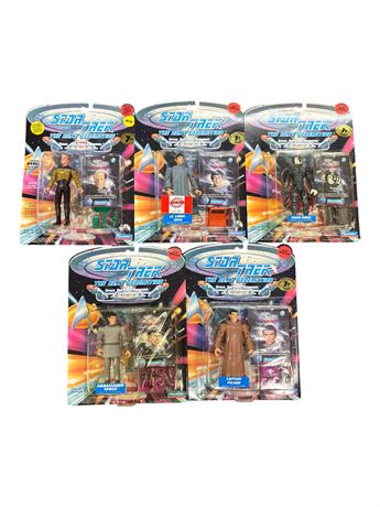 5 Playmates Star Trek Action Figures, In Original Blister Packs