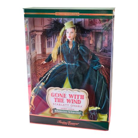 2001 Mattel Scarlott O'Hara Barbie, "The Drapery Dress" In Original Box