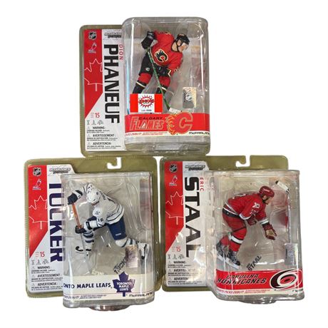 3 McFarlane Hockey Action Figures, In Original Blister Packs