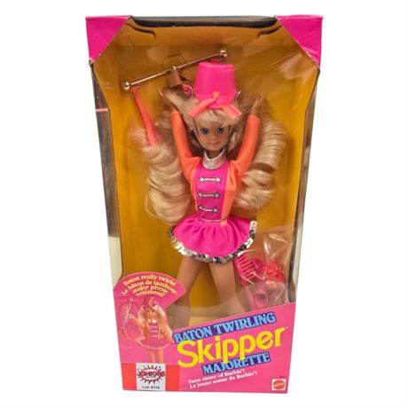 1992 Mattel Baton Twirling Skipper Majorette Barbie, In Original Box
