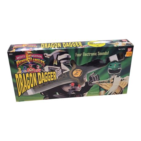 Vintage Bandai Mighty Morphin Power Rangers "Dragon Dagger", In Original Box