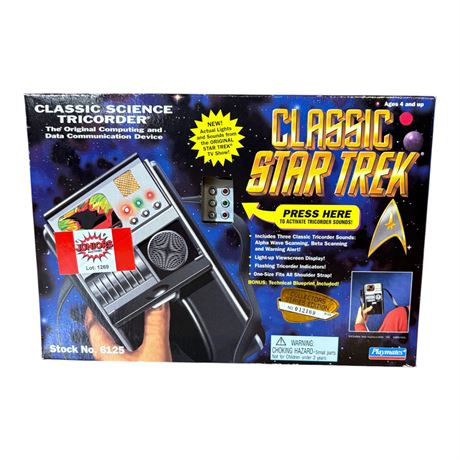 1995 Playmates Classic Star Trek Classic Science Tricorder, In Original Box