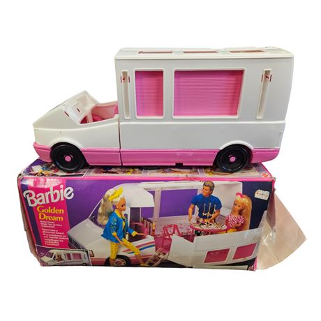 1992 Mattel Barbie Golden Dream Camper Rv, In Original Box
