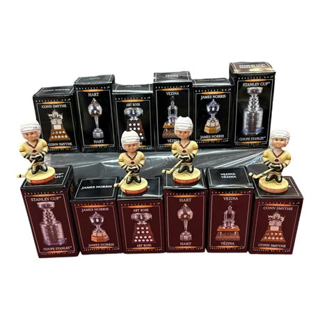 Assorted McDonalds Hockey Trophies & 1989 Hockey Bobble Heads