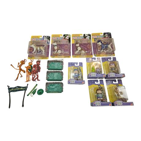 Playmates Antz Figures, 1998 Rugrats Movie Figures & 1990s Wishbone Figures