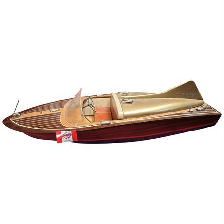 Vintage Chris-Craft Wooden Model Speedboat "Fools Gold"