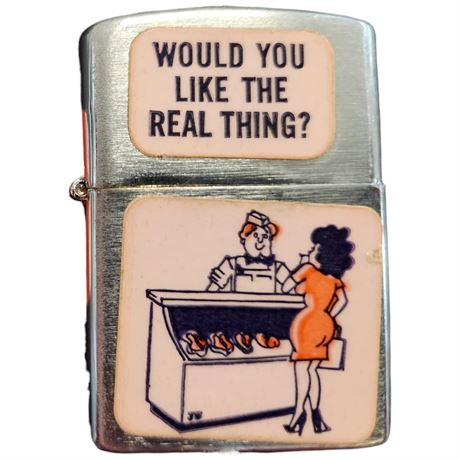 Vintage Adult Joke Lighter "Would You Like The Real Thing?"