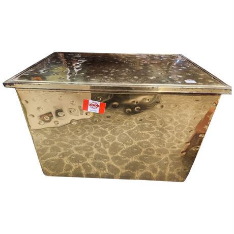 Vintage Brass Firewood Box