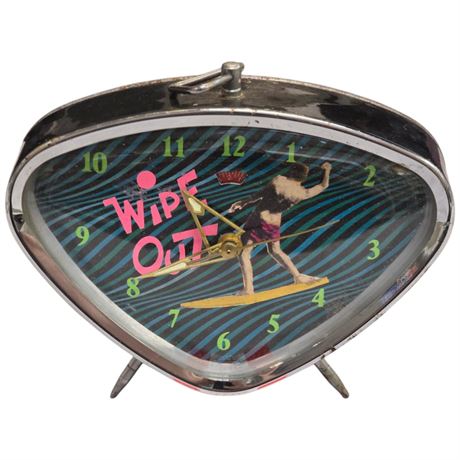 Vintage Atomic Wipe Out Alarm Clock