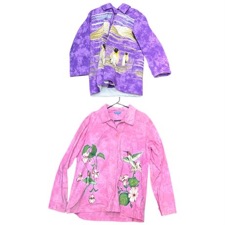 3 Vintage Blue Persuasion Painted Jackets
