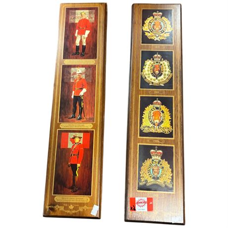 2 Vintage RCMP Wall Plaques
