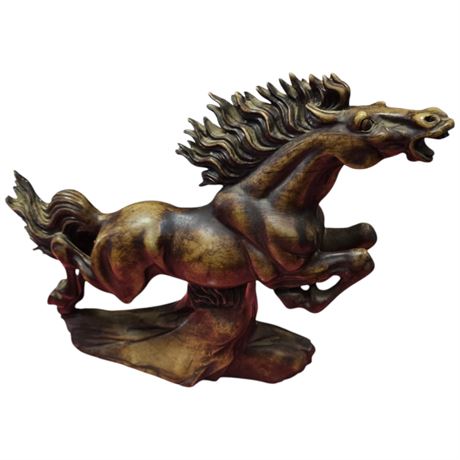 Large Carved Stone Horse