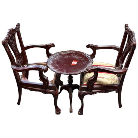 Miniature Chippen Dale Chairs & Table