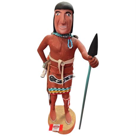 Hand Carved Hand Painted "The Blind Man And The Cripple" Hopi