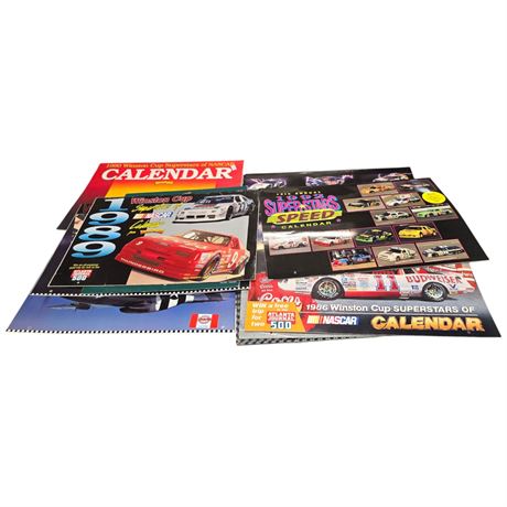 Assortment Of Vintage Extra Large Racing & War Plane Calendars
