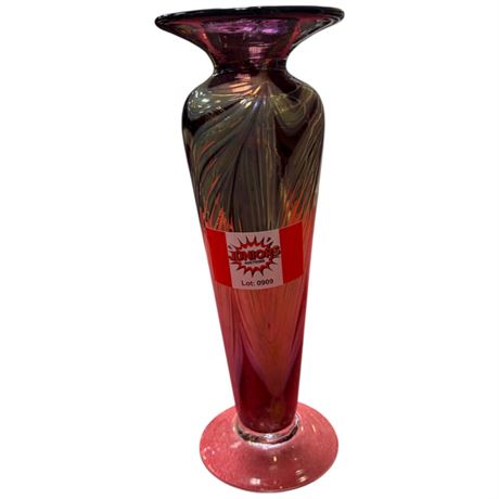 Vintage Art Glass Vase Signed Arte Vargas