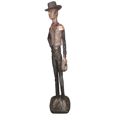 Vintage Austin Productions Tall Cowboy Chalkware Statue