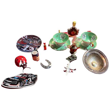 Box Full Of Assorted Collectibles, Royal Bayreuth Teacups & Saucers, Etc.