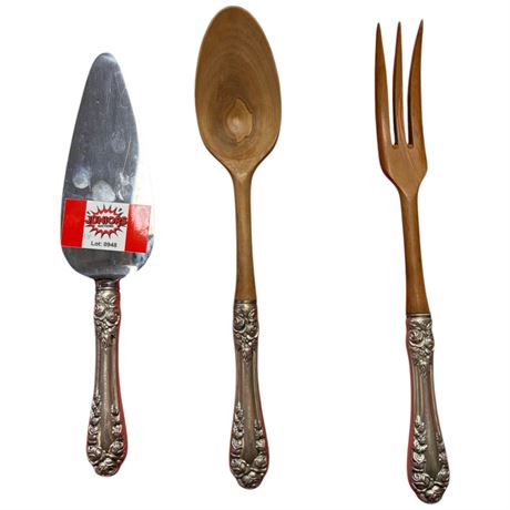 3 Piece Cutlery Set With Sterling Silver Handles