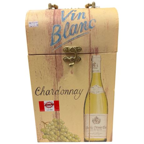 Chardonnay Chest With 2 Sealed 750Ml Bottles Of Chardonnay