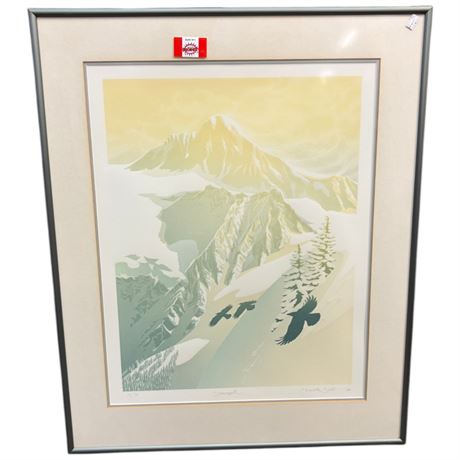 Framed Print "Snow Spell" Signed Elizabeth Scott #77 Of 96