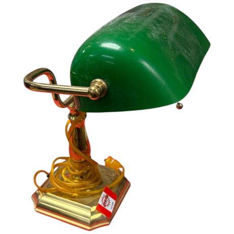 Vintage Bankers Lamp, Working