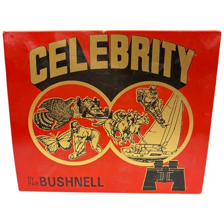 Vintage Pair Of Celebrity Bushnell Binoculars, In Original Box
