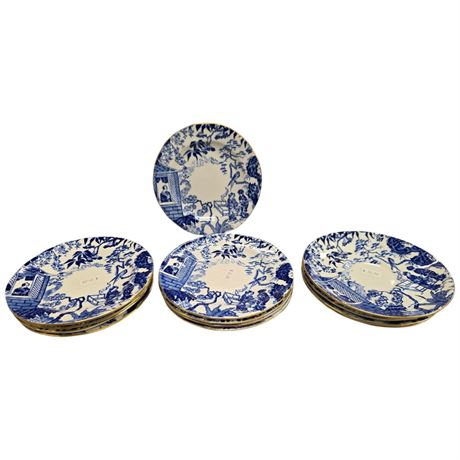 Approx. 13 Pieces "Mikado" Royal Crown Derby Plates