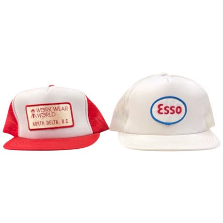 2 Vintage Snap Back Hats, Esso & Workware World